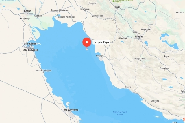 Островк Харк, на который может высадиться десант США