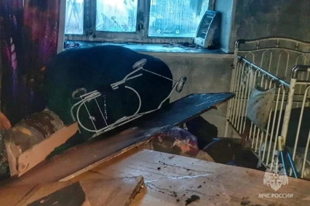 Пожар повредил вещи.