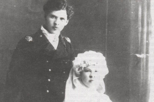 Сопов с женой, 1919 год.