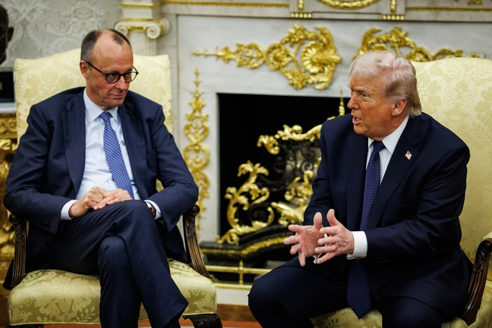 Фридрих Мерц и Дональд Трамп