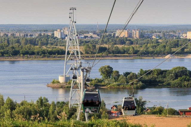 Канатная дорога в Нижнем Новгороде.