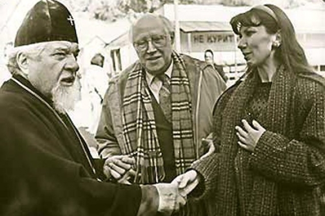 С Мстиславом Ростроповичем и Татьяной Судоргиной.