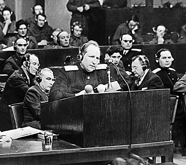 Главный обвинитель от СССР Роман Руденко на Нюрнбергском процессе.