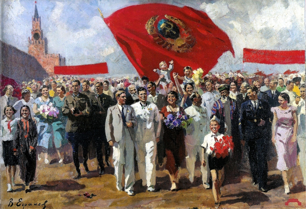 Ефанов Василий - Знатные люди страны Советов. 1939, холст, масло, 120х165