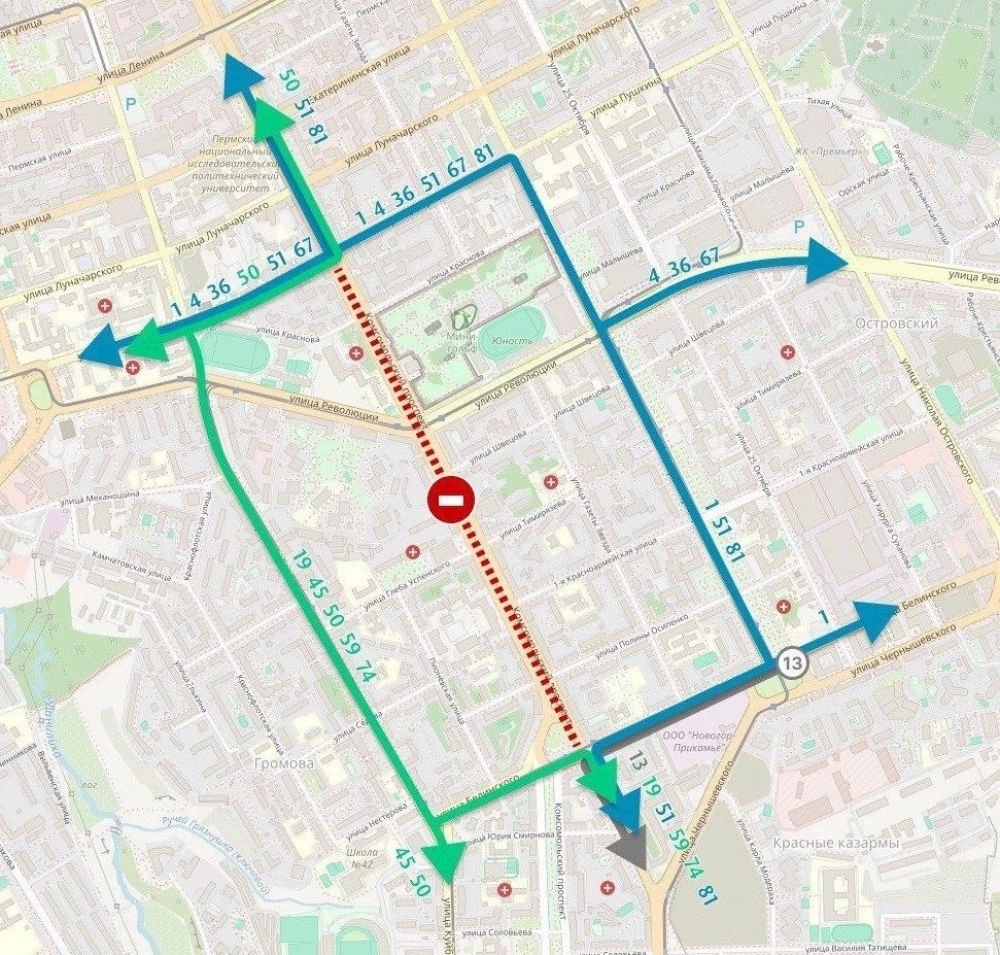 По какой схеме движения ходит транспорт в Перми 1 мая 2024 года? | АиФ Пермь