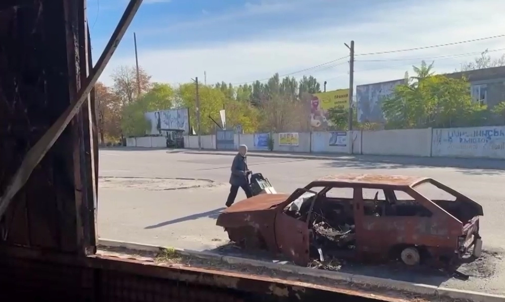 Режим тишины в рамках гуманитарной миссии в Алешках Херсонской области.