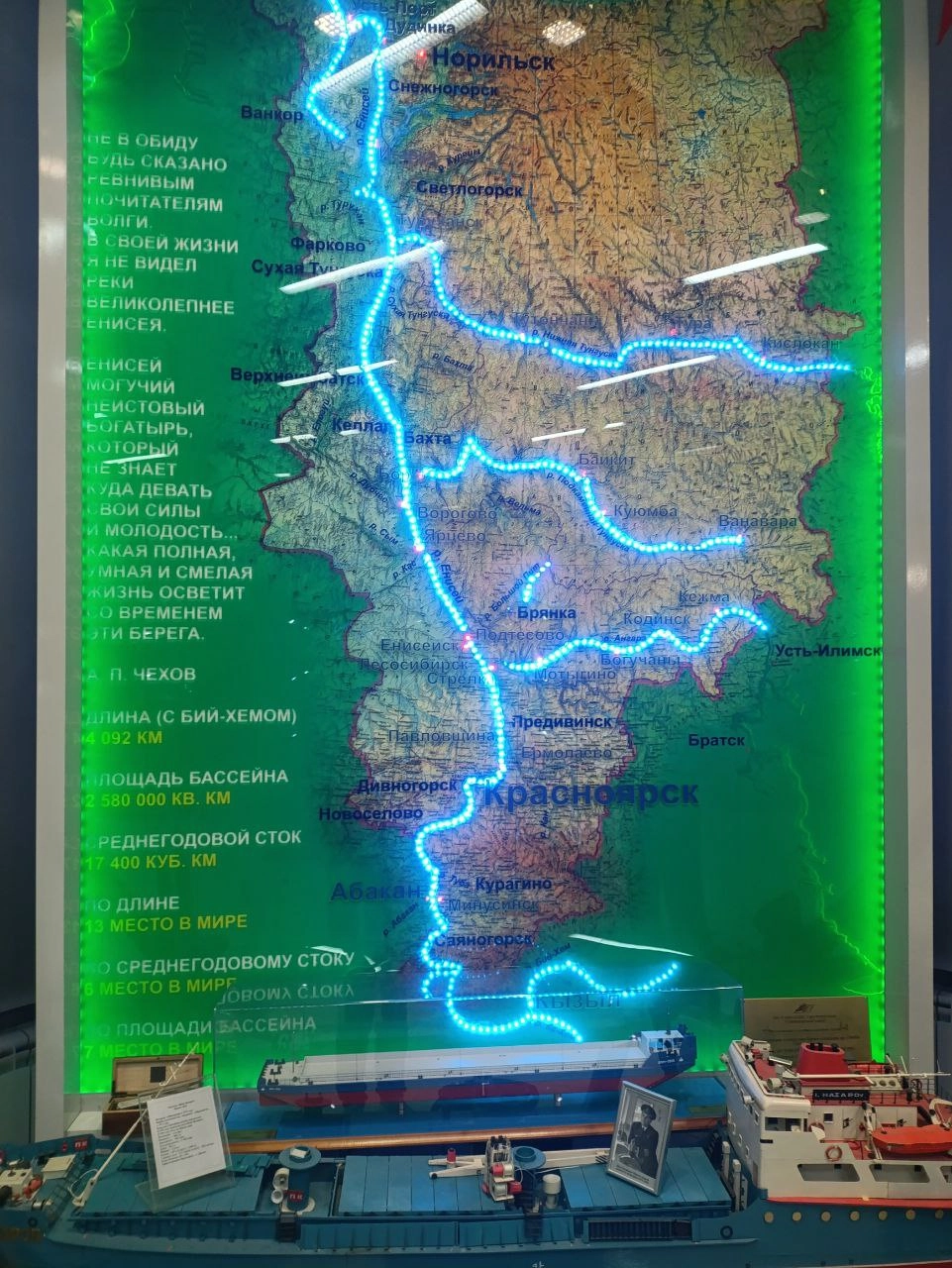 Карта Енисея.