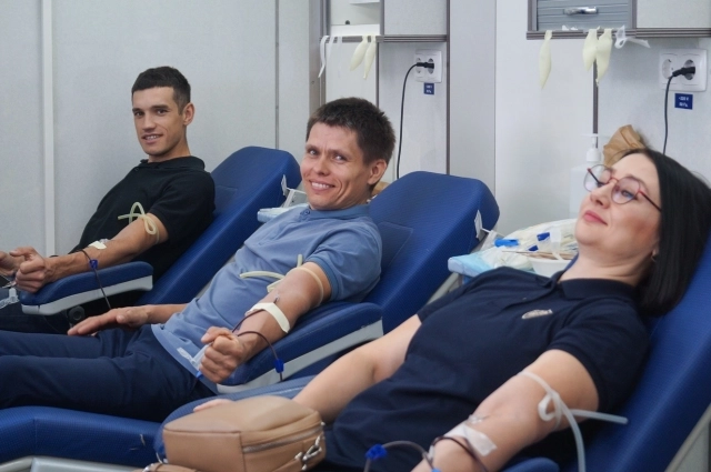 Общий объём собранной крови составил около 57 литров.