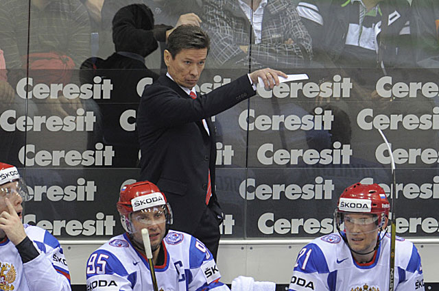 Вячеслав Быков во время Чемпионата мира по хоккею в 2011 году