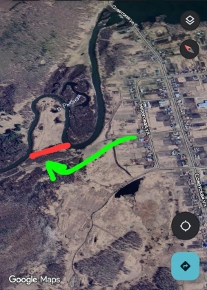 Схема проезда к реке, где стоял шлагбаум.