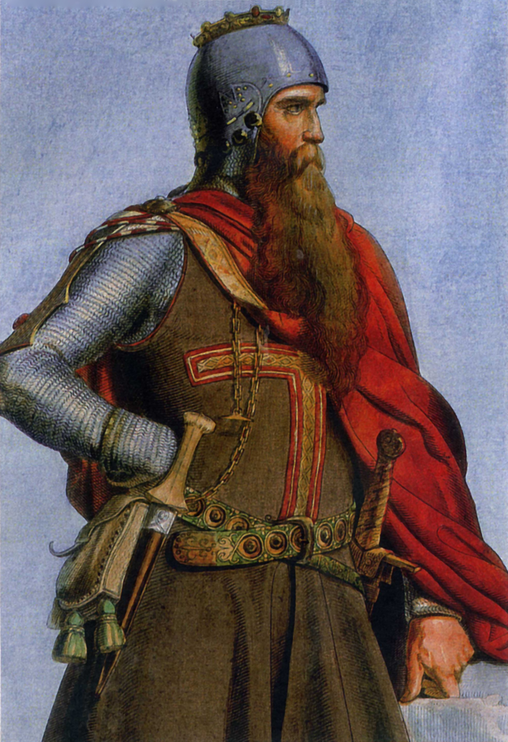Фридрих I Барбаросса, гравюра на меди.