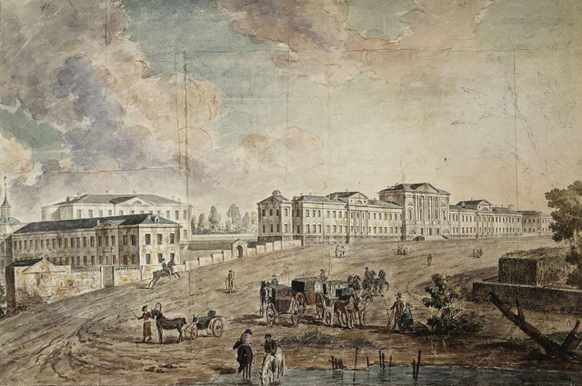 Военный госпиталь в Лефортово, начало XIX века.