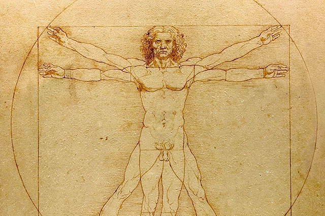 «Витрувианский человек» Леонардо да Винчи.