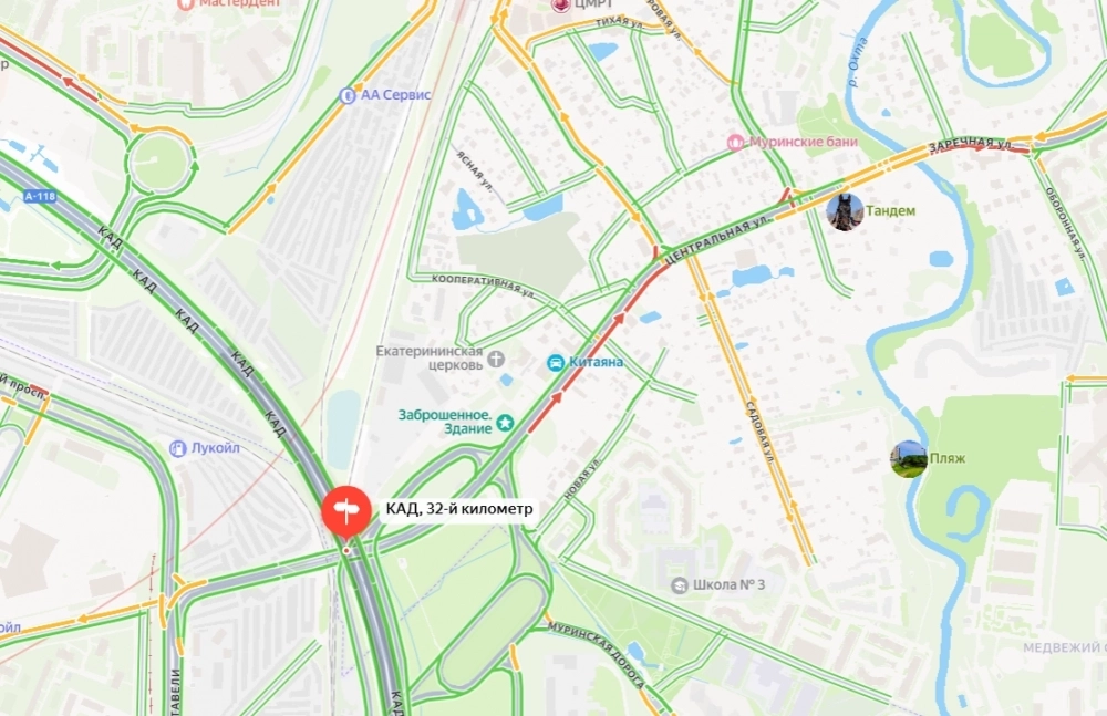 И к 19 часам проезд через этот участок был затруднён.