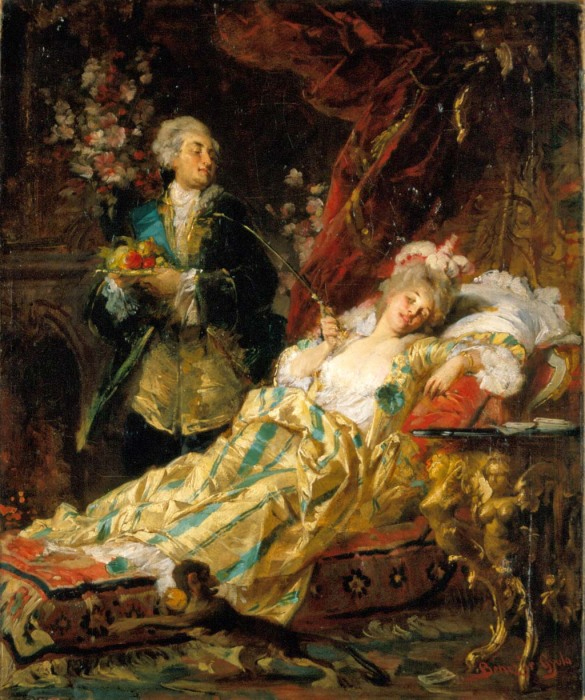 «Людовик XV и Дюбарри». Дьюла Бенцур, 1874 г. 