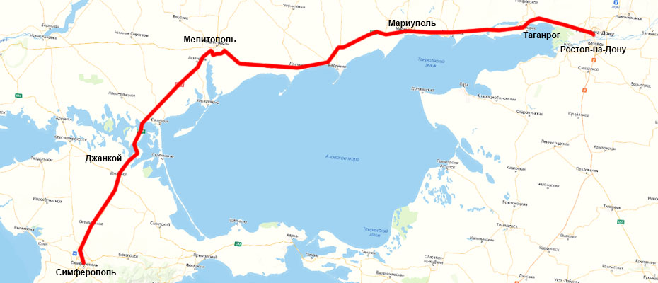Объездной путь на время ремонта Крымского моста.