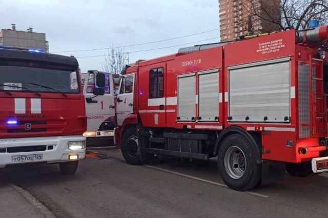 Пожар в Красноярске.