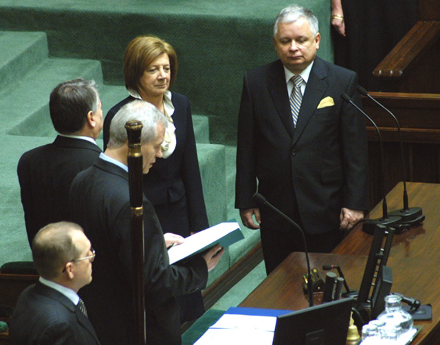 Присяга Леха Качиньского перед Национальным Собранием 23.12.2005.