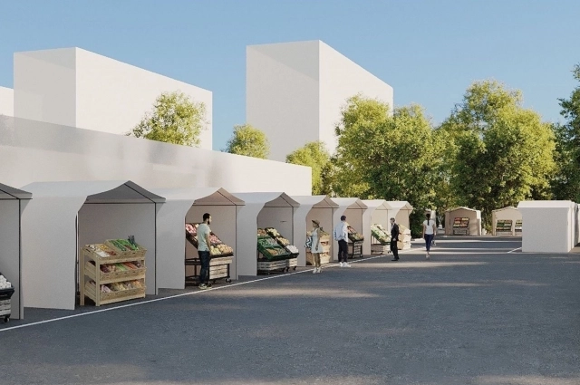 Проект благоустройства площади на ул. Комарова.