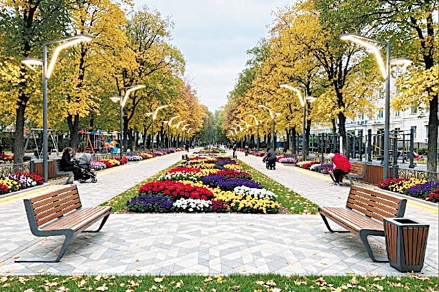 Бульвар по ул. Дружбы.