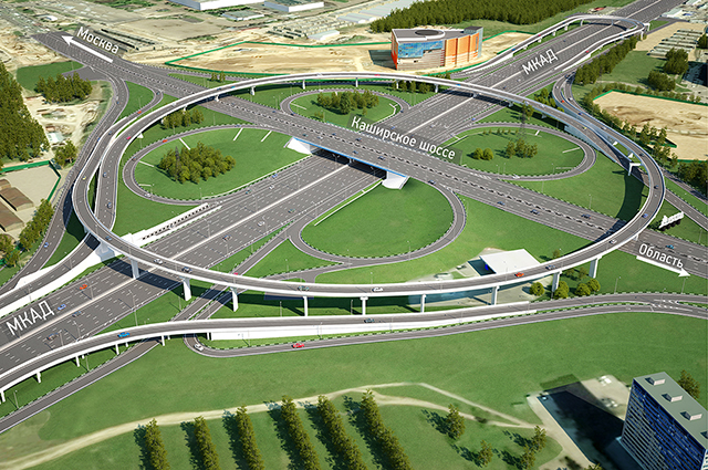 Проект развязки на пересечении МКАД и Каширского шоссе.