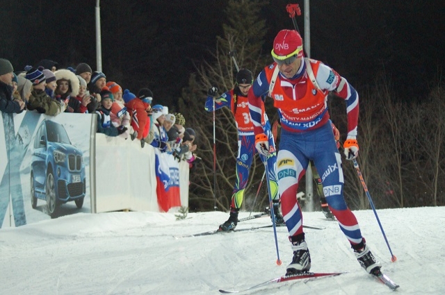 Уле-Эйнар Бьорндален на соревнованиях в Ханты-Мансийске. 2016 год
