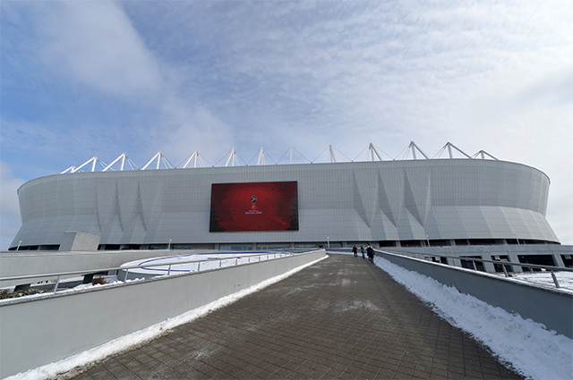 Строящийся футбольный стадион «Ростов Арена» в Ростове-на-Дону.