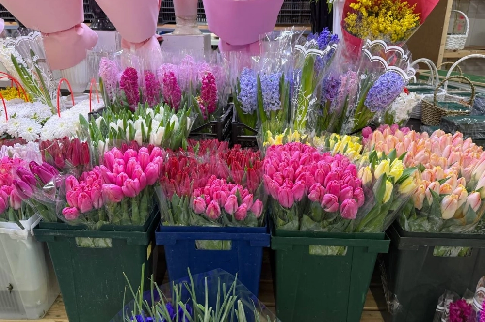 Такие тюльпаны продают на рынках Ставрополя.