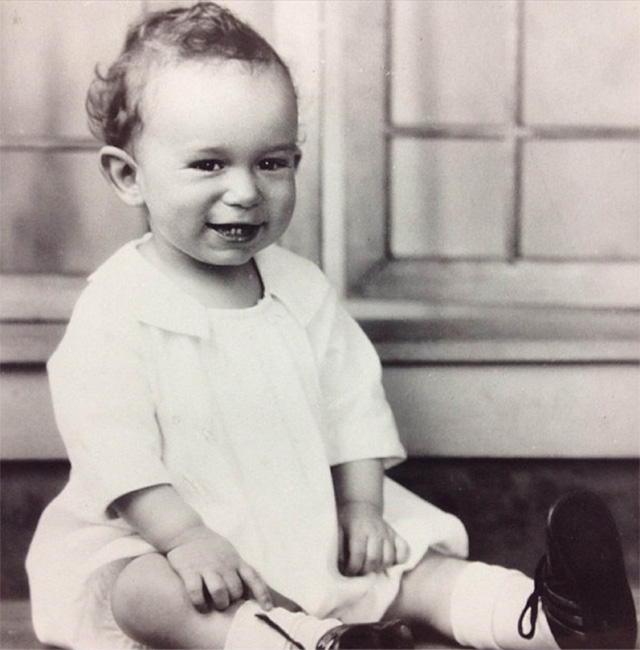 Хью Хефнер в возрасте 1 года