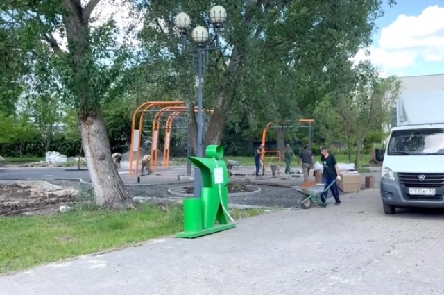 Работы в парке Солнечный в Старом Осколе.