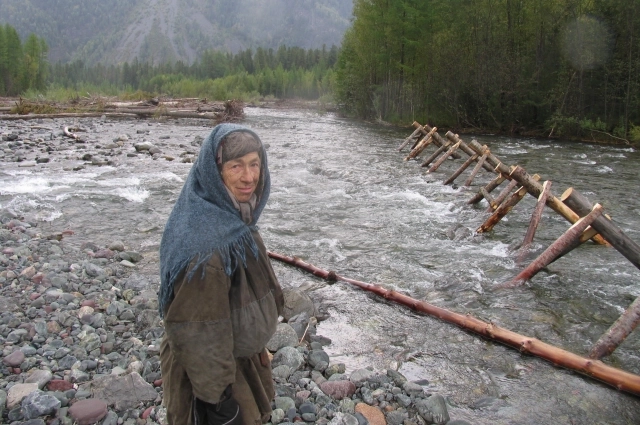 Запруда, где Агафья ловит рыбу.