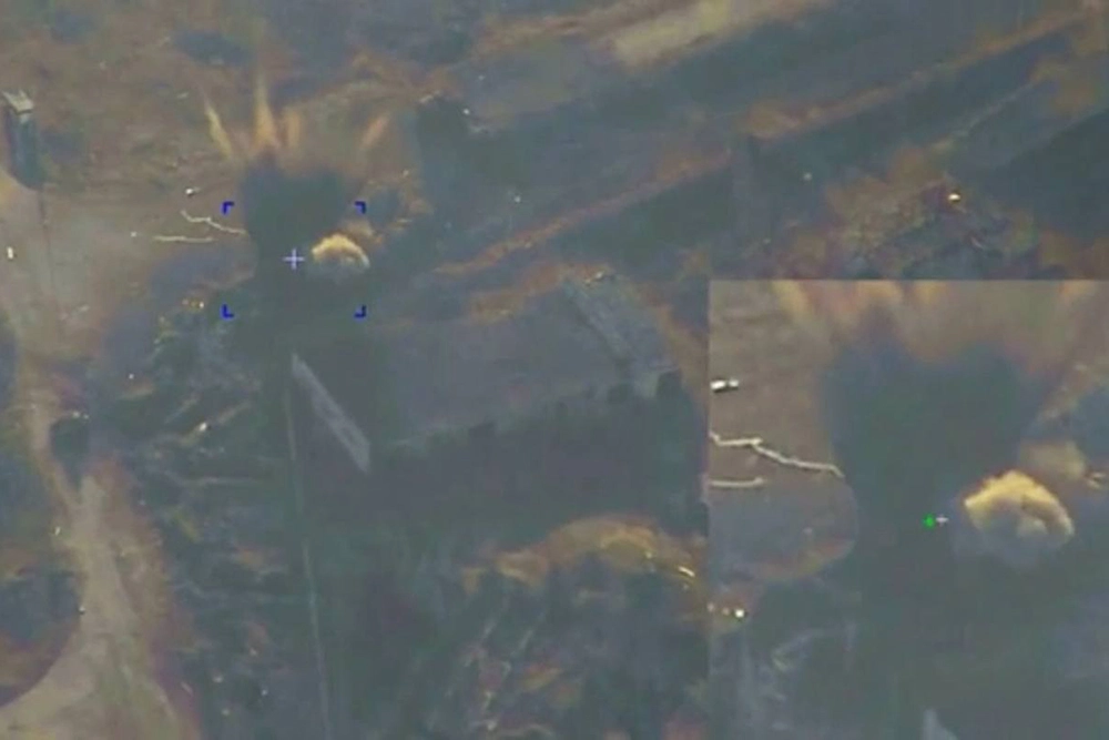 Уничтожение позиций ВСУ (вид с коптера).