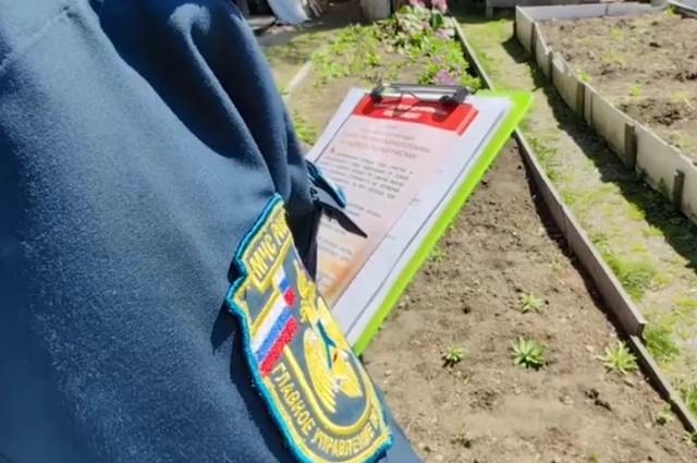 Пал травы, обход МЧС