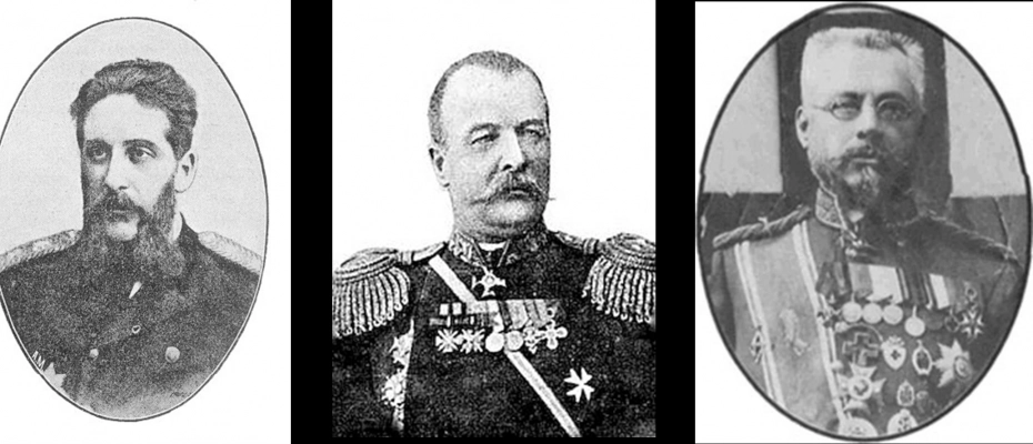 Г.А. Тобизен, А.А. Ломачевский и Н.Л. Гондатти (слева направо)