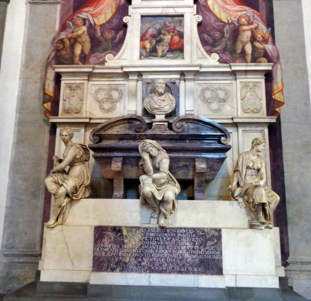 Могила Микеланджело в базилике Санта-Кроче во Флоренции.