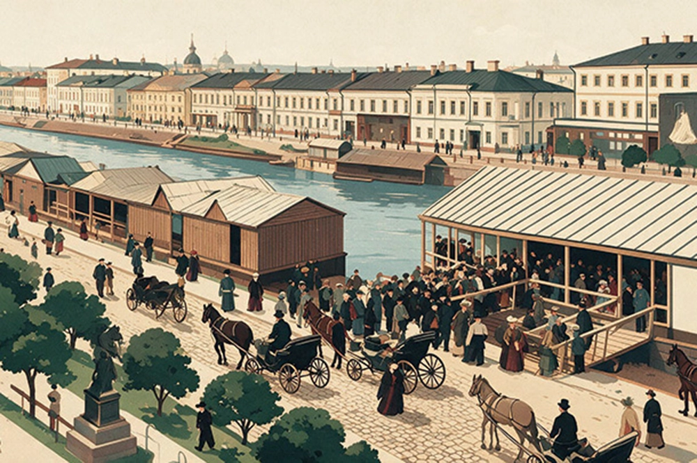 Москва-река в начале XX века.