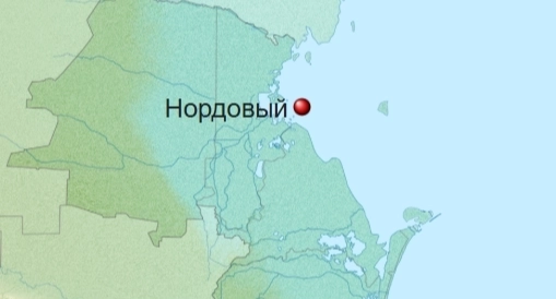 Остров Нордовый на карте.