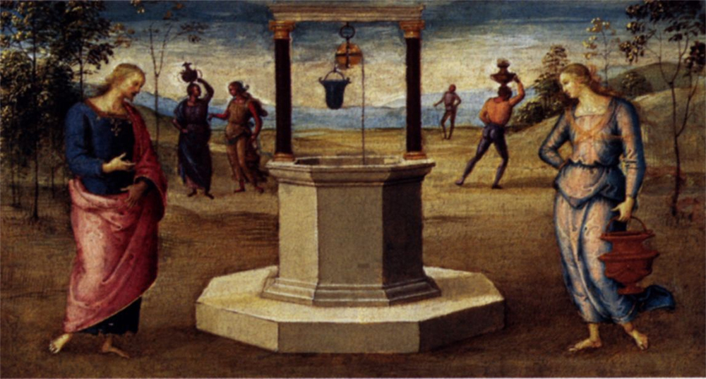 Пьетро Перуджино. Христос и самарянка. 1506—1507. Институт искусств (Чикаго)
