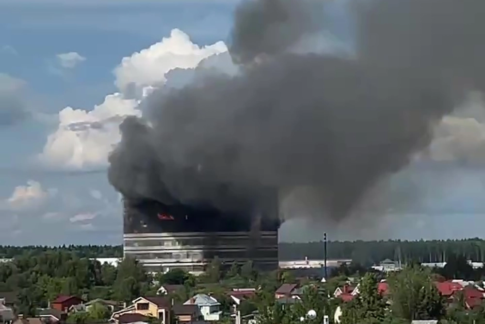 Пожар в НИИ «Платан» во Фрязино.