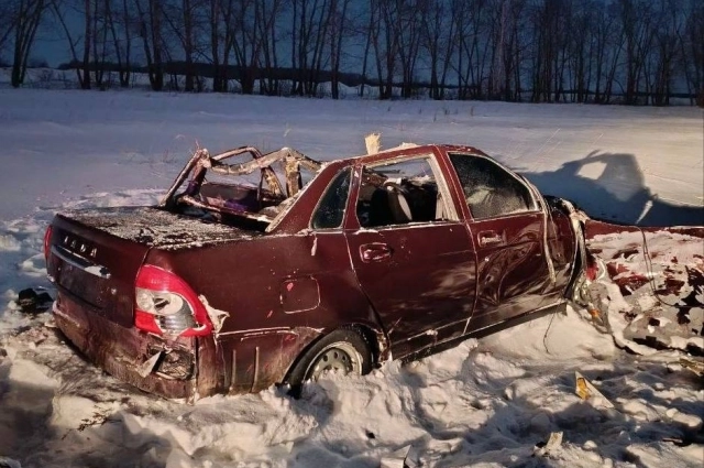 От машины буквально остался один металлолом.