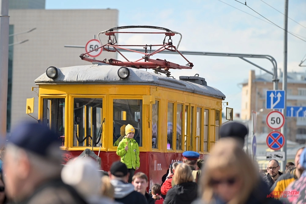 Парад ретротрамваев в Москве 2026.