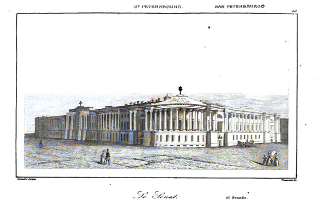 Здание Сената в 1836 году.