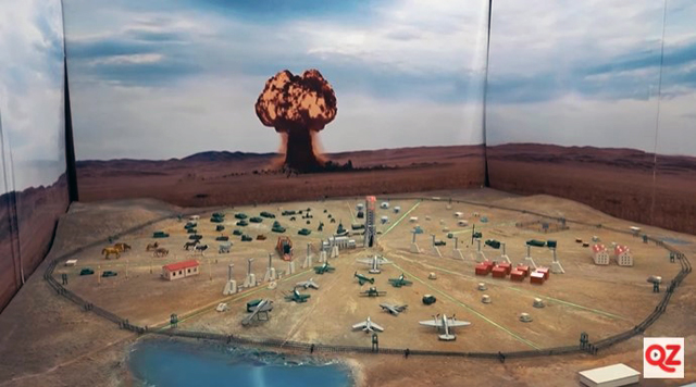 Панорама в курчатовском музее ядерного взрыва на Семипалатинском полигоне.