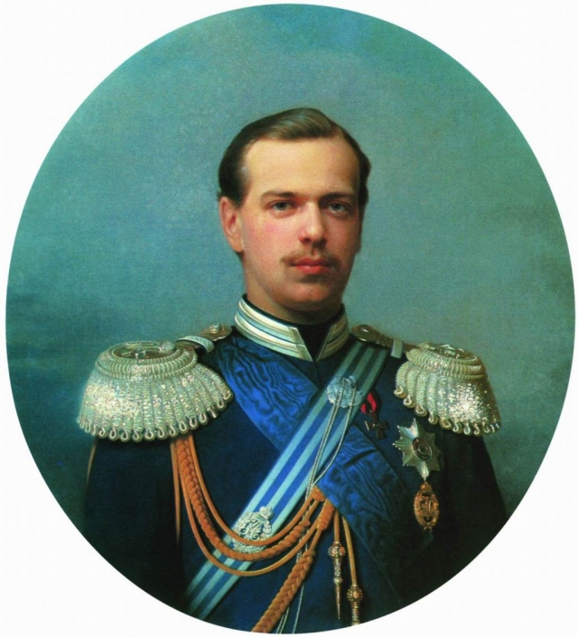 Портрет великого князя Александра Александровича в свитском сюртуке (С. К. Зарянко, 1867).