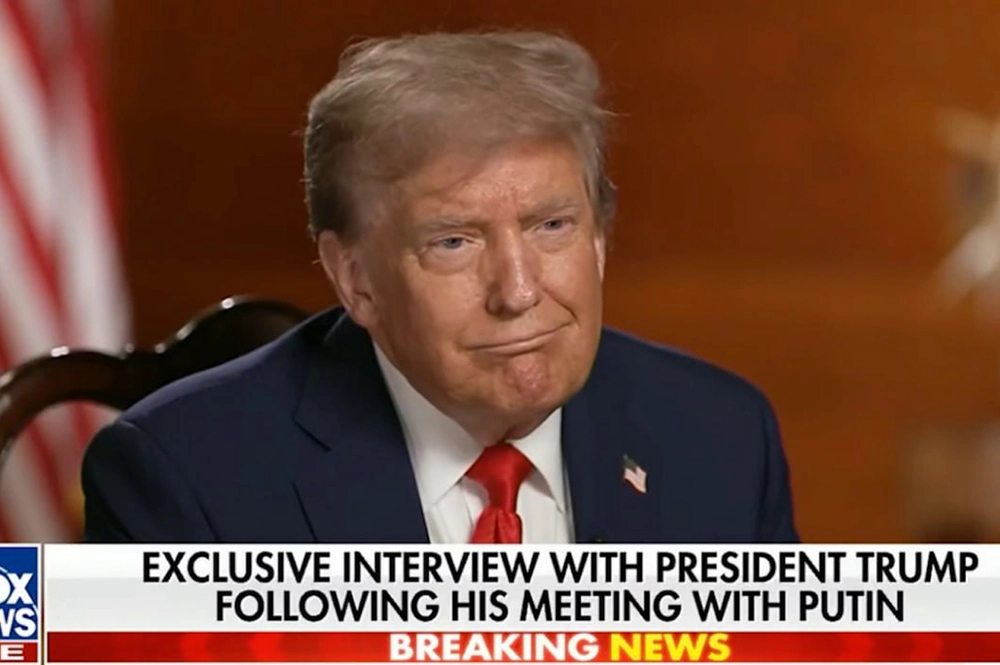 Дональд Трамп во время интервью FoxNews.