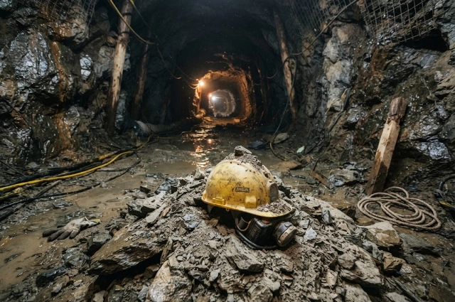 Шахта, шахтерская каска