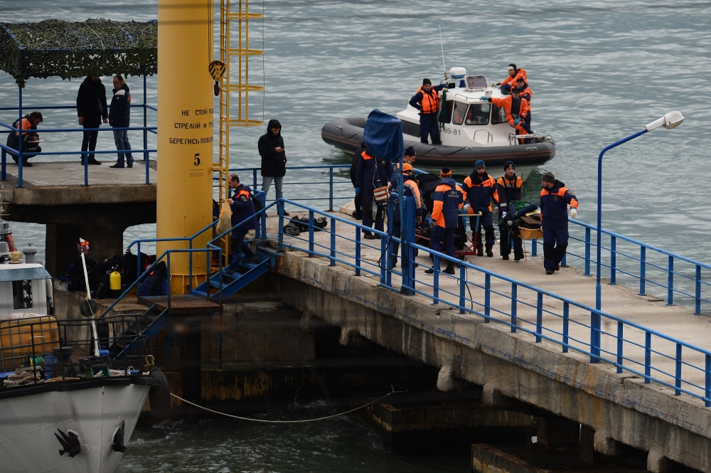 Поисковая операция на месте крушения Ту-154 в Черном море