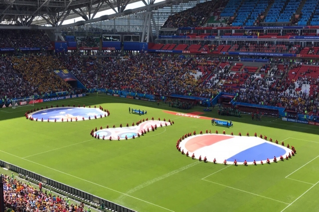 На первом матче группового этапа чемпионата мира по футболу на «Казань-Арене» 16 июня встретились сборные Франции и Австралии