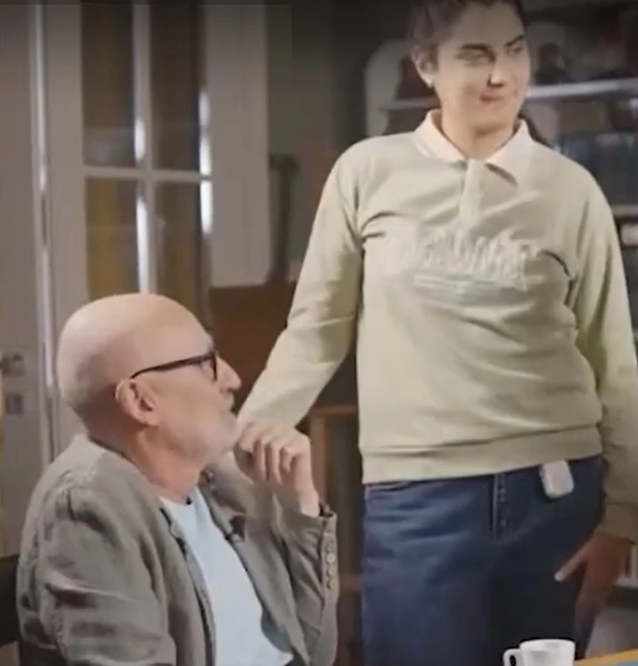 Александр Гордон и Алина Михайлова на интервью.