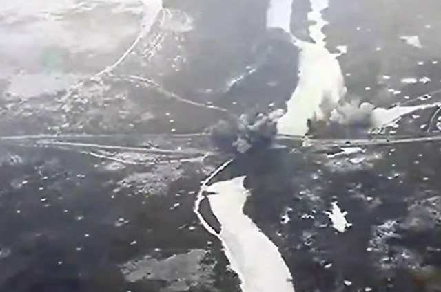 Уничтожение переправы ВСУ через реку Оскол. Уничтожение переправы ВСУ через реку Оскол.